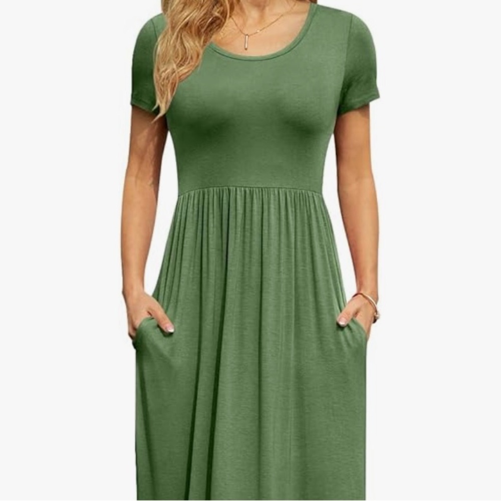 NWT DB Moon empire waist midi dress green medium US 8/10